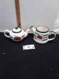 Asia Master Group Ceramic Watering Can and Ceramic Teapot Apple Design
