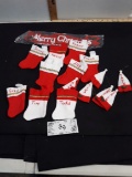 Minature Christmas Stockings, Wooden Sign