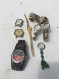 Box Lot of Watches and Faith Bracelet