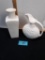 Ceramic Pitcher 11”x9.5”m Ceramic Vase 12.5”x4.5”