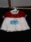 Size 6-9 months red velvet childs dress