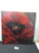 Wall Painting on canvas, Red Flower