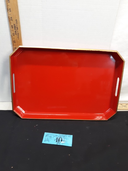 Red Plastic Serving Tray