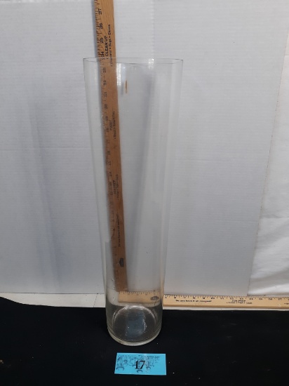 Large Glass Vase, 23 1/2” tall