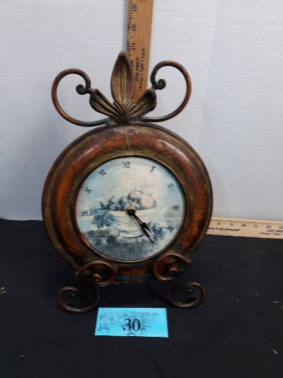 Metal Clock on Stand