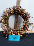 small decorative grapevine wreath