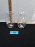 pair of Crystal Seeded glass vases, 8'x5'