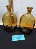 2 George Washington Glass Bottles