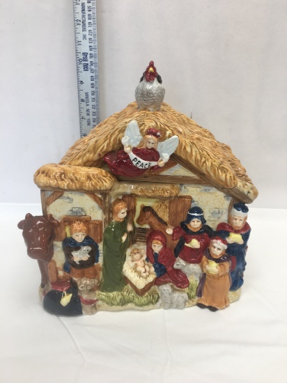 Nativity Themed Scene Cookie Jar