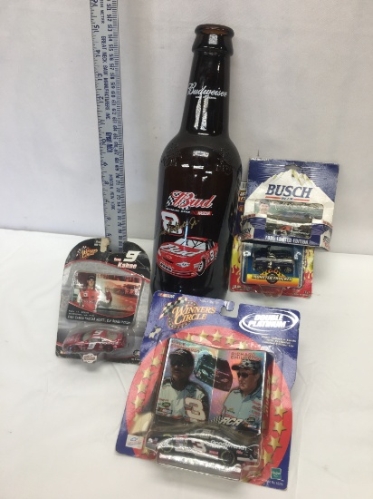 Large Bud Bottle, Misc NASCAR Die Casts, Winners Circle, ETC.