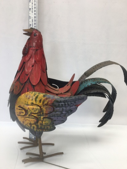 Approx 17in Tall Metal Rooster