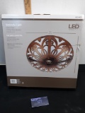 Led Battery Operated Umbrella Light, Bronze Shade, NEW