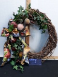Fruit and Ivy grapevine wreath