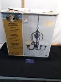 Hampton Bay Somerset Chandelier, Bronze Finish, Missing 1 globe