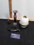 bud vase, Misc glass , vintage light cover