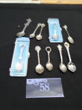 10 assorted collector spoons, New