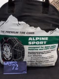 Alpine Sport Tire Chains, Diamond Pattern Design, New