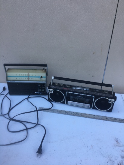 Pair of Old Radios/One is a Cassette Player as Well