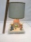 Vintage Wooden Novelty Desk Lamp/Underwriters Laboratories Inc Portable Lamp