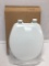 MayFair Round Enamel Wood Toilet Set/White