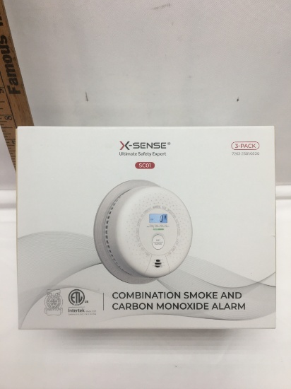 X-Sense SC01 Combination Smoke & Carbon Monoxide Alarms/3 Pack