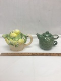 (2) Tea Pots/Pier 1 Stoneware and China