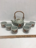 Tea Pot and 6 Cups