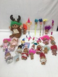 Box Lot of Trolls/Pencil Top Trolls, Ear Ring Trolls, ETC.