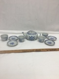 Tea Pot and 4 Cups with 4 Saucers/PIER 1 China