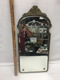 Vintage White Seid Products Hanging Mirror/Heavy