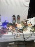 Box Lot/Christmas Décor, Chicken Wire Snowmen, 12 String Lights, ETC.