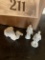 box of white ceramic nativity scene pieces. A lot of pieces