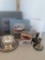 Silverplate dishes, Mostly Oneida, candle sticks, 3 Silvermagic 2 pc sets