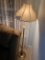 floor lamp, brass with candletop design and shade