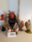 Rooster Figurines lot, various materials