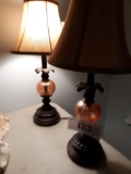 Set of Table Lamps, Palm Tree motif