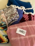 blankets, afghans, heated afghan, crocheted items