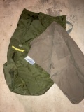 military wool blanket, duffel bag