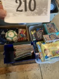 bin of childrens toys, Zoobooks, and games and puzzles