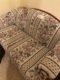 couch, loveseat,  Kroehler, floral stripe upholstery