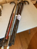 lot of canes, various materials, vintage