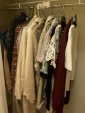 Lot of clothing, nice jackets, mostly womens, one suit mens