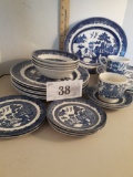 Blue Willow, Johnson Brothers, Churchill, Homer Laughlin, various mfg dates