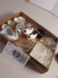 Salt Cellars, swans, stars, ceramic