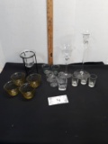 Glass lot, candle holders, votives, etc