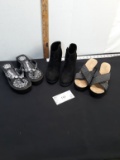 Sketchers Sandles Size 6, Ingaro Cross Fire Size 6, Old Navy Black Ankle Boots Size 6
