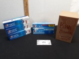 5 boxes of Crest Toothpaste, Box of Bath Bombs