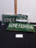 Gone Fishing Pillows Qty:2  NEW