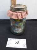 Ball Wide Mouth Jar with Marbles