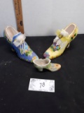 3 decorative shoes, small one made in Japan